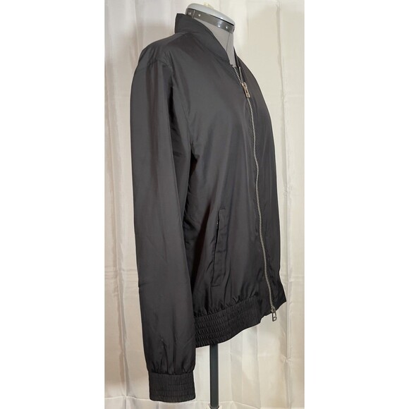 Slate & Stone Classic Black Zip Bomber Jacket Lightweight Lined Pockets Medium M - Picture 4 of 7